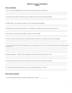 BIOLOGY 12: CHAPTER 2