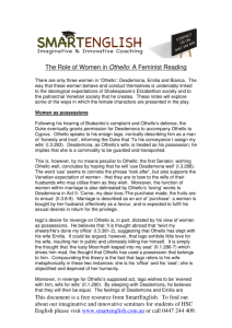 The Role of Women in Othello: A Feminist Reading