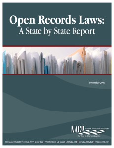 Open Records Laws: A State by State Report