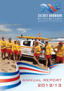 SHSLSC Annual Report 2013 - Secret Harbour Surf Life Saving Club