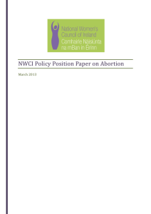 NWCI Policy Position Paper on Abortion