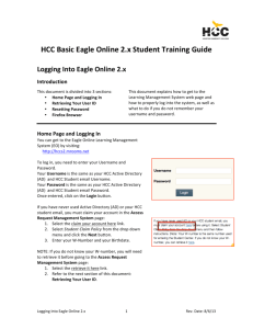 HCC Basic Eagle Online 2.x Student Training Guide