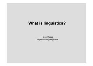 1. What is linguistics?