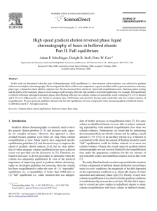 High speed gradient elution reversed phase liquid chromatography