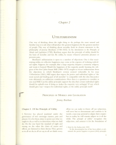 Chapter 2 UTILITARIANISM