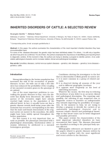 inherited disorders of cattle: a selected review