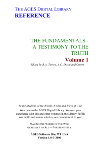 The Fundamentals - Online Christian Library