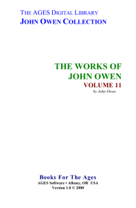 Vol. 11 - The Works of John Owen
