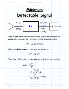 Minimum Detectable Signal
