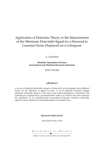 Application of Detection Theory to the Measurement of the Minimum