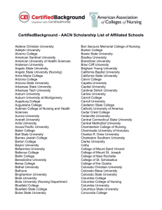 CertifiedBackground - AACN Scholarship List of Affiliated Schools