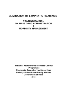 Guidelines for elimination of Filariasis