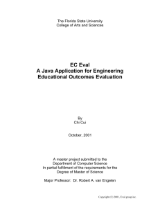 A Java Application for Engineering Educational Outcomes Evaluation