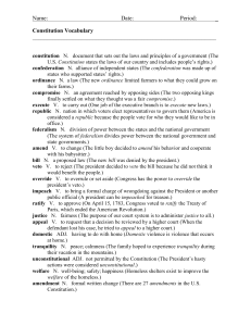 Constitution Vocabulary - fa13edu206theconstitution