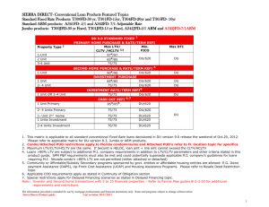 Purchase and Rate Term Refinance Mortgages