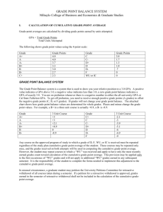 grade point balance system - Mihaylo College of Business and