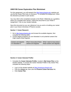 UNIV/100 Career Exploration Plan Worksheet For this assignment