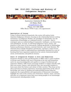 IAH. 211C-003: Culture and History of Indigenous Peoples Instructor