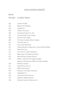 Exhibitors List - Canadian Federation of Independent Grocers