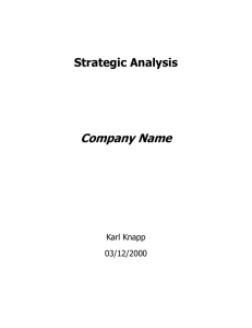 Company Strategic Analysis Template