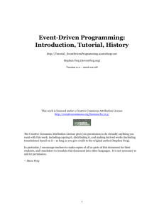 Event-Driven Programming: a Tutorial