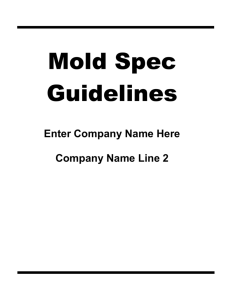 Mold Spec Guidelines - Progressive Components
