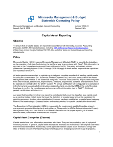 0106-01 Capital Asset Reporting Policy
