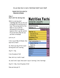 Do you know how to read a Nutritional label