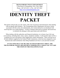 identity theft packet/worksheet