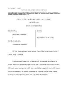 Filed 7/23/07 P. v. Lo CA4/1 NOT TO BE PUBLISHED IN OFFICIAL