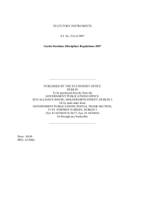 Garda Síochána (Discipline) Regulations 2007