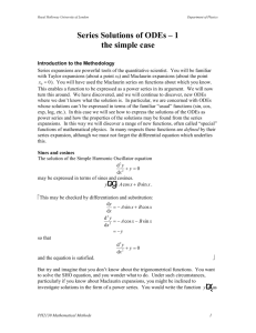 Series Solutions 1a