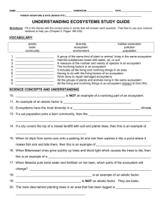 Understanding Ecosystems