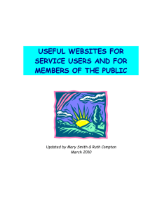 useful websites for service users and for members of the public