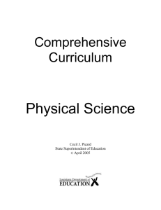 Physical Science - Louisiana Department of Education