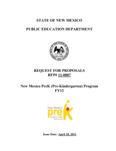 Request for Proposals - New Mexico State Department of Education