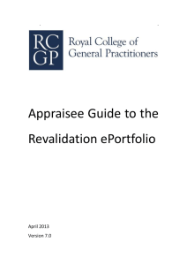 Appraisee guide - RCGP ePortfolio