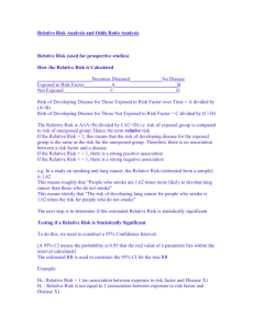 Relative Risk Analysis and Odds Ratio Analysis