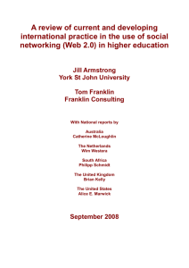 the use of social networking in HE