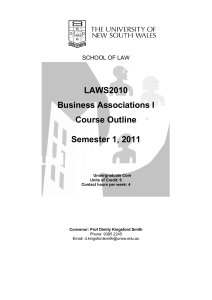 LAWS2010 Course Outline