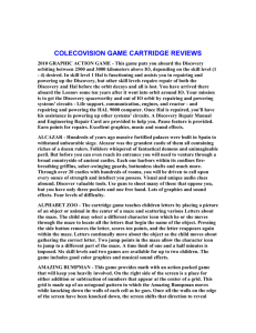 colecovision game cartridge reviews