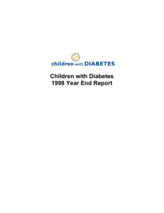 Children with Diabetes 1998 Year End Report