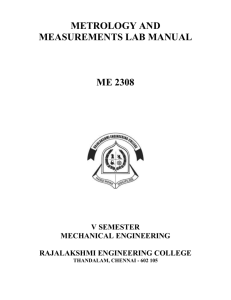 calibration of precision measuring instruments