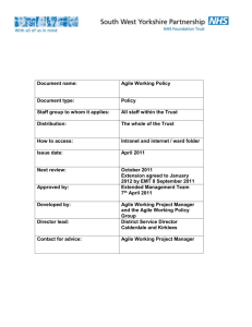 Agile Working Policy - South West Yorkshire Partnership NHS