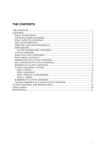 active listening and negotiation