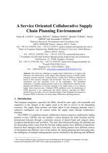 A Service Oriented Collaborative Supply Chain Planning