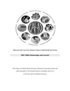 Scholarships - College of Allied Health and Nursing