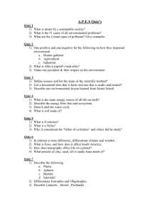 APES quiz's & Chapter