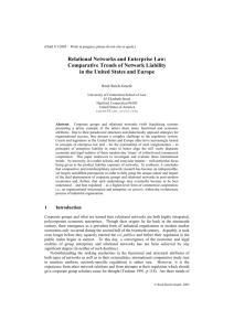 Relational Networks and Enterprise Law