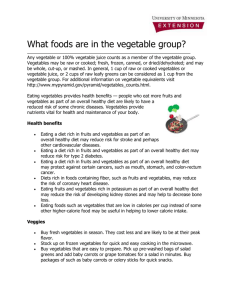 Vegetable Group Information - University of Minnesota Extension